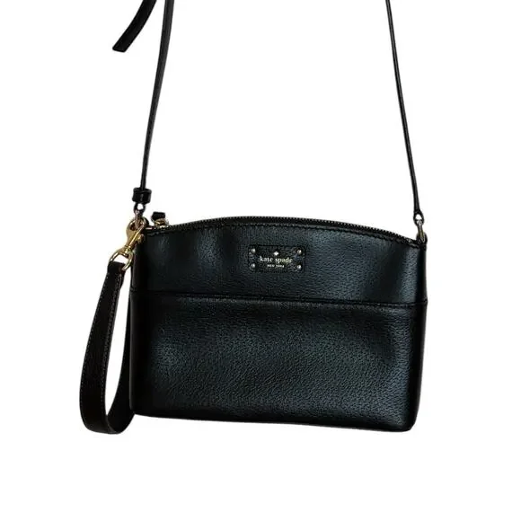 Kate Spade Millie Grove Street Crossbody Black Pebbled Leather Purse - Picture 4 of 11